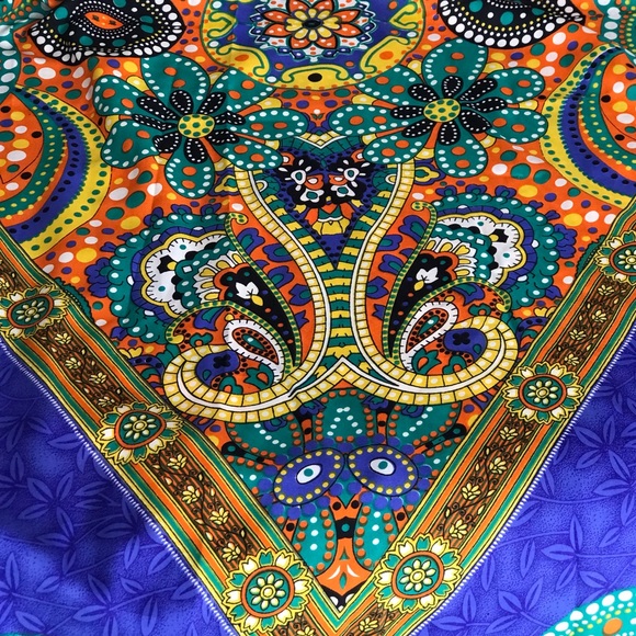 Mumu Kimono Kaftan House Maxi Dress Swimsuit Cover-Up Lightweight Bohemian OSFM - Picture 15 of 16